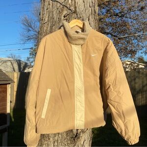 Nike Tan Jacket with Fleece Collar